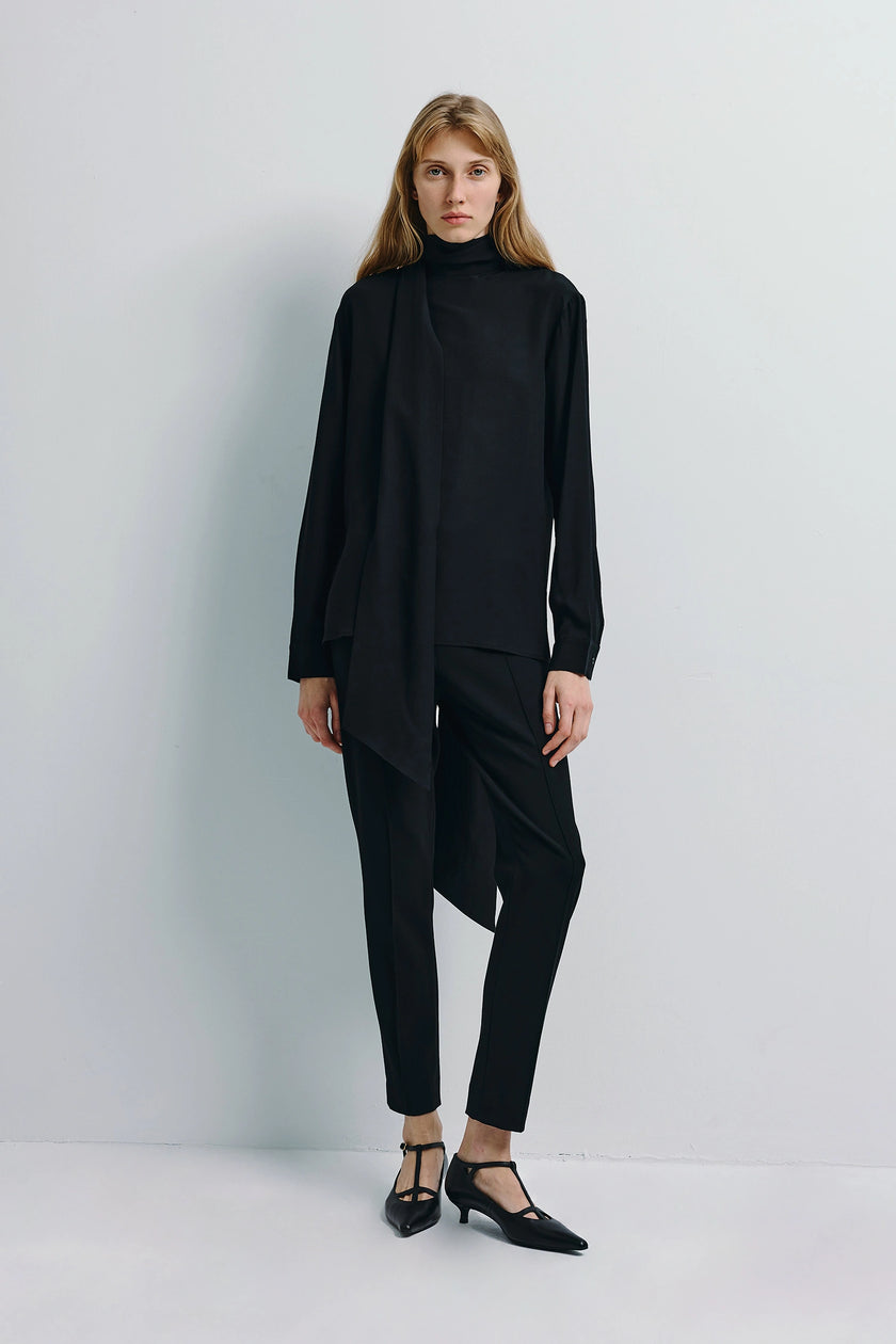 Elea Scarf Blouse Black