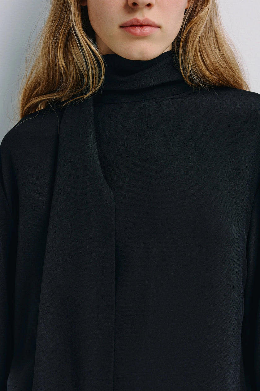 Elea Scarf Blouse Black