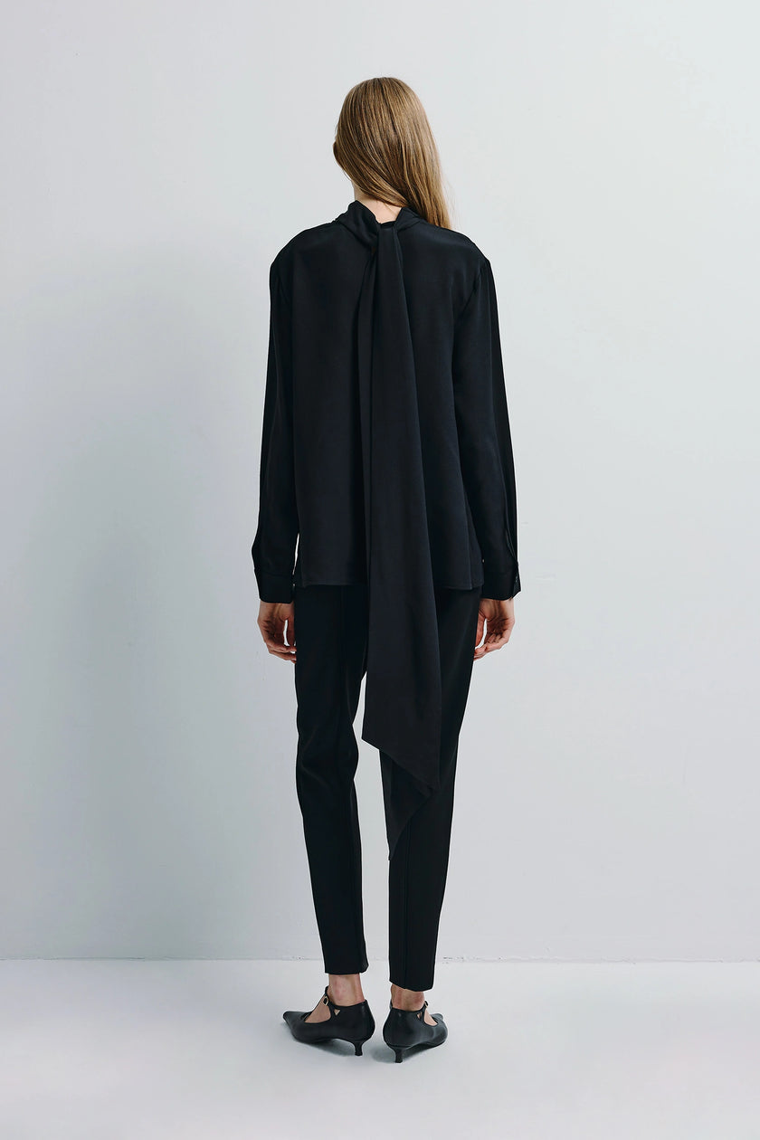 Elea Scarf Blouse Black