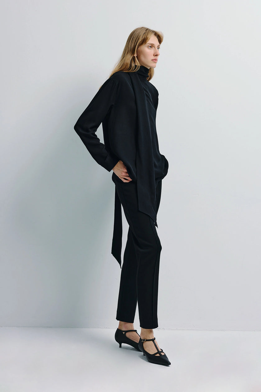 Elea Scarf Blouse Black
