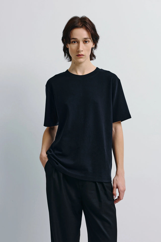 Owen Boxy Crewneck Tee Black