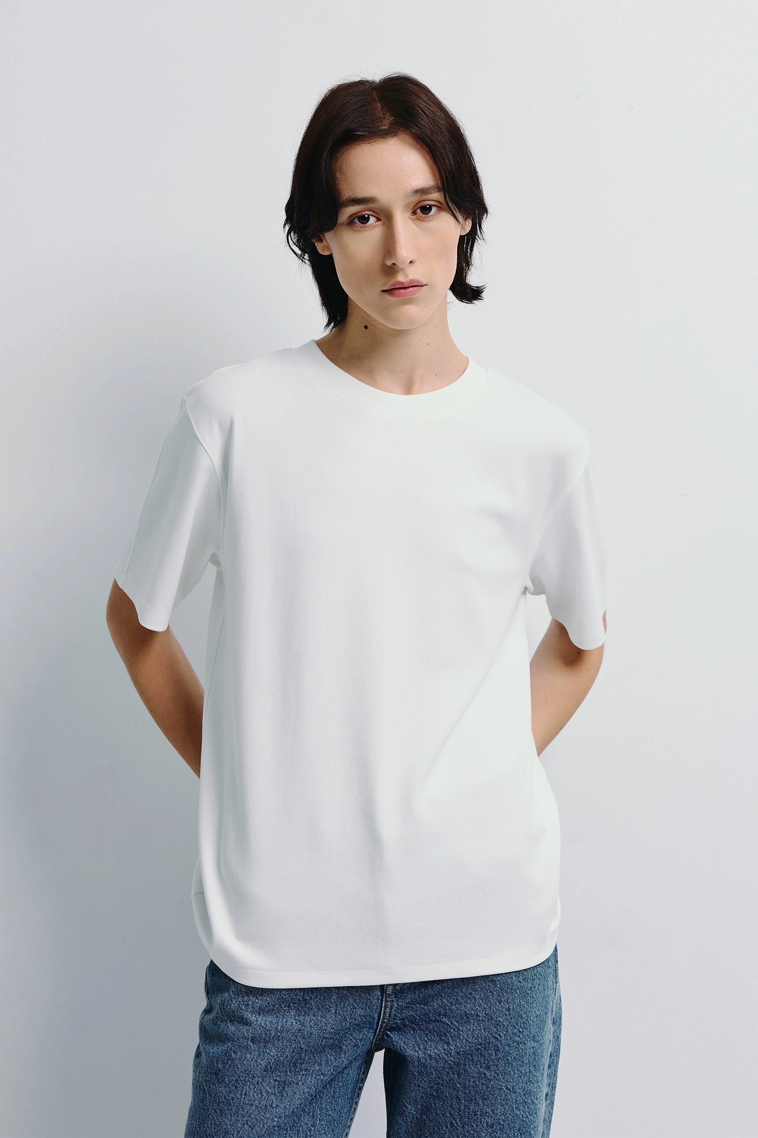 Owen Boxy Crewneck Tee White