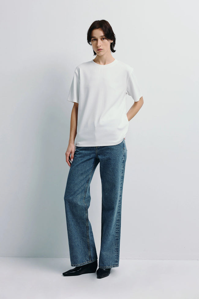 Owen Boxy Crewneck Tee White