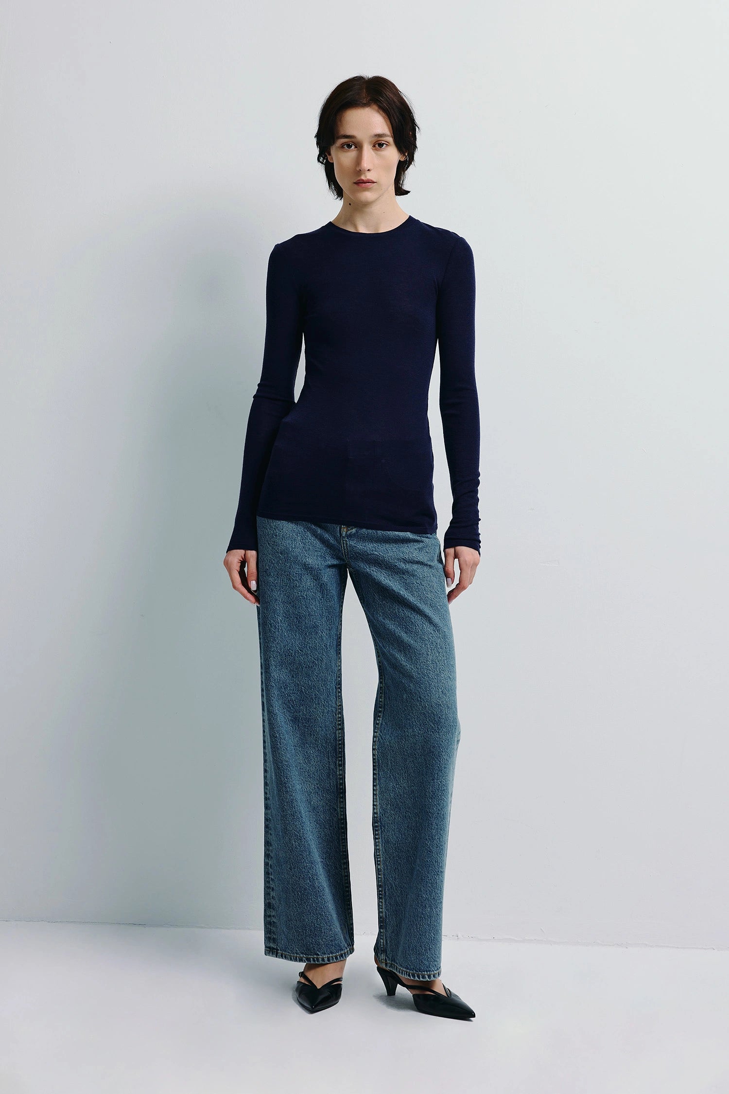 Harlette Wool Knit Top Future Dusk