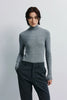 Halley Turtleneck Knit Top H.Grey