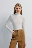 Halley Turtleneck Knit Top Ivory