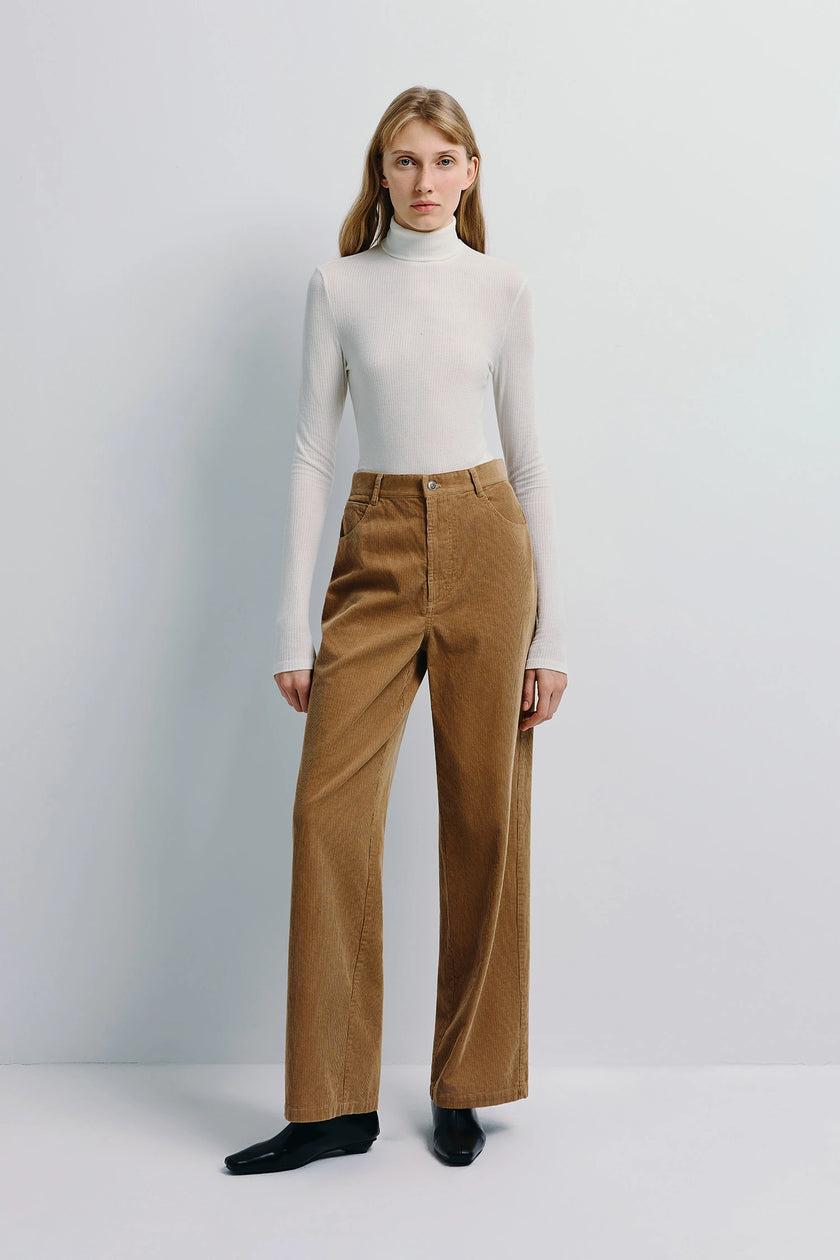 Halley Turtleneck Knit Top Ivory