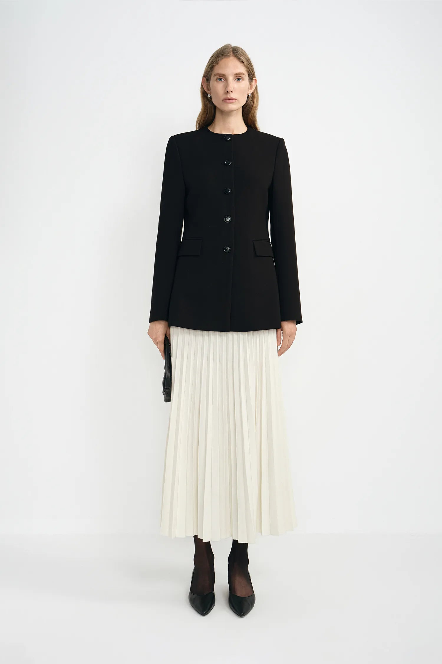 Delphia Collarless Jacket