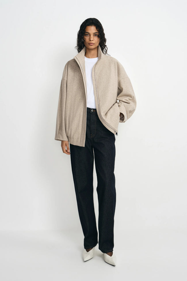 Seren Pleat Sleeve Wool Jacket