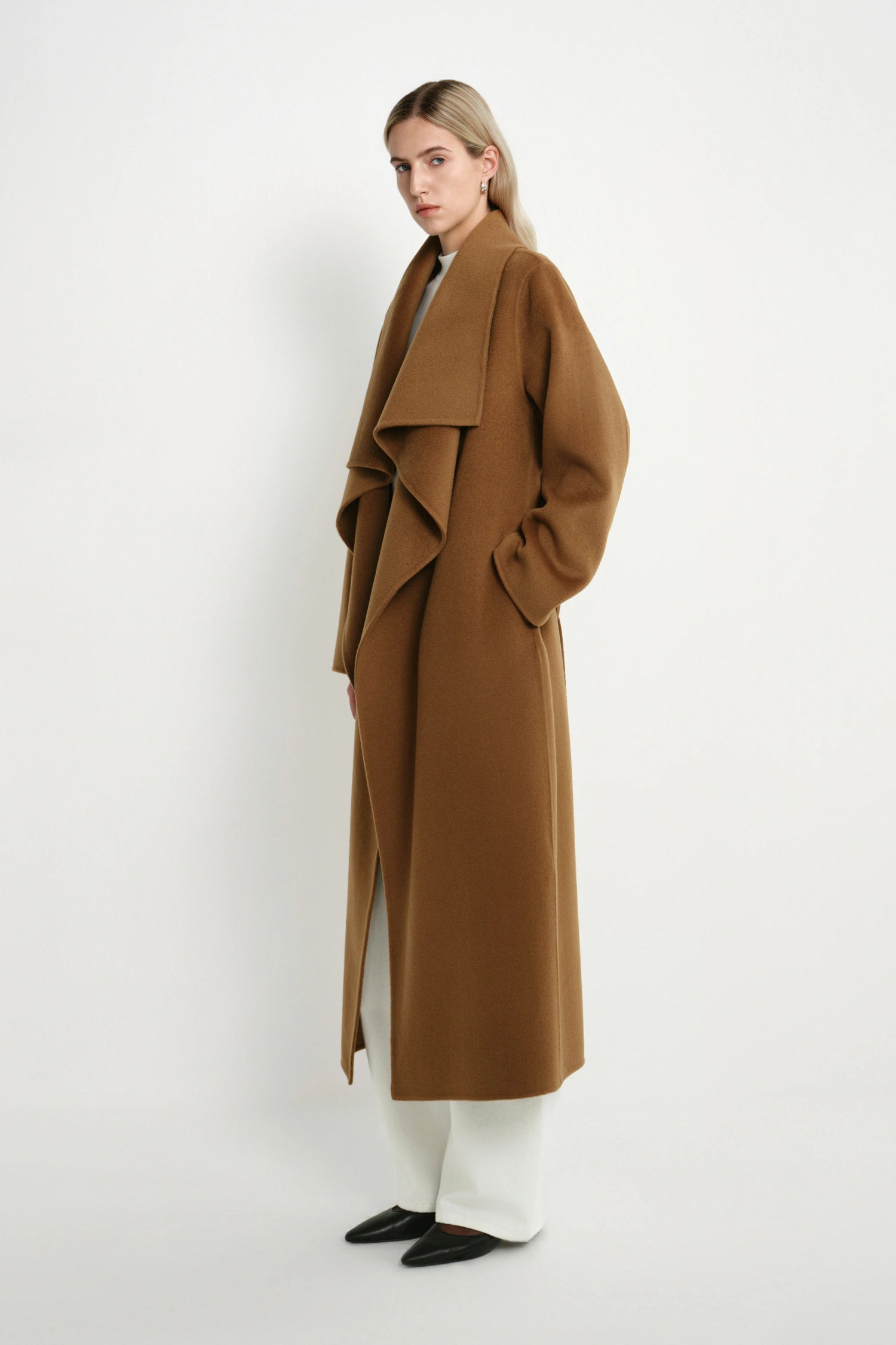 Novalie Shawl Collar Coat | Premium Double-Faced Wool-Cashmere