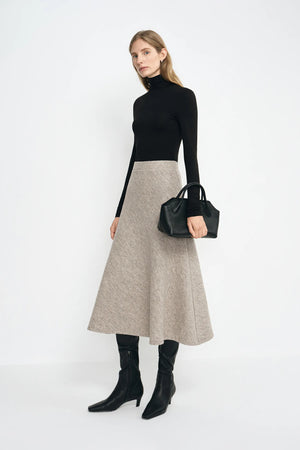 Cressida Bias-Cut Swing Skirt