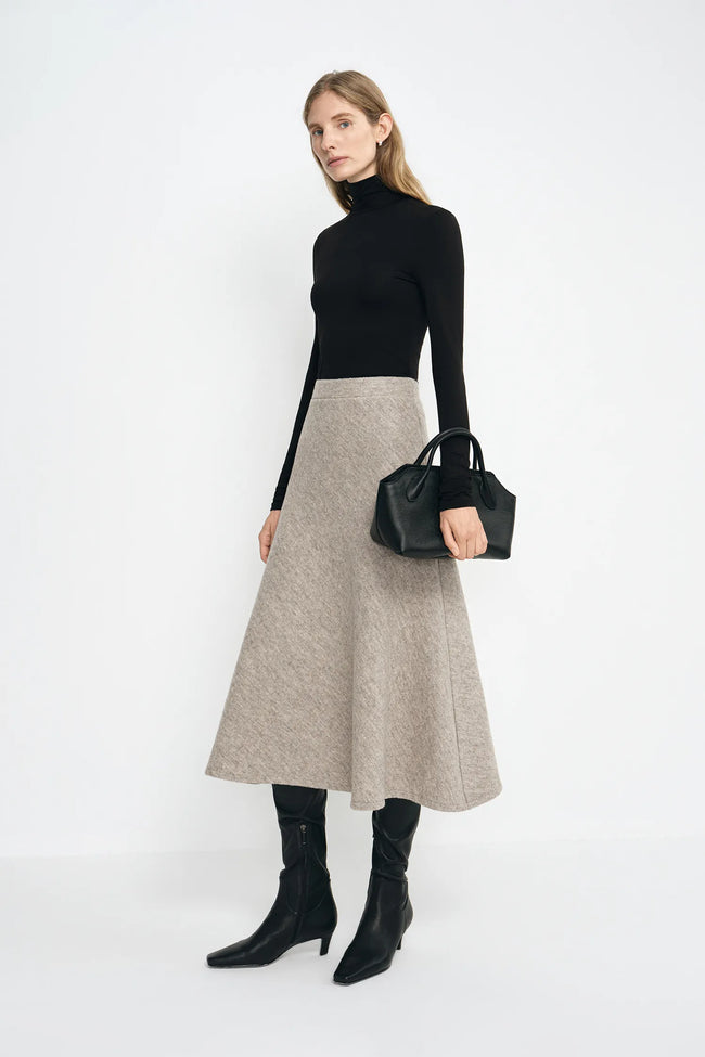 Cressida Bias-Cut Swing Skirt