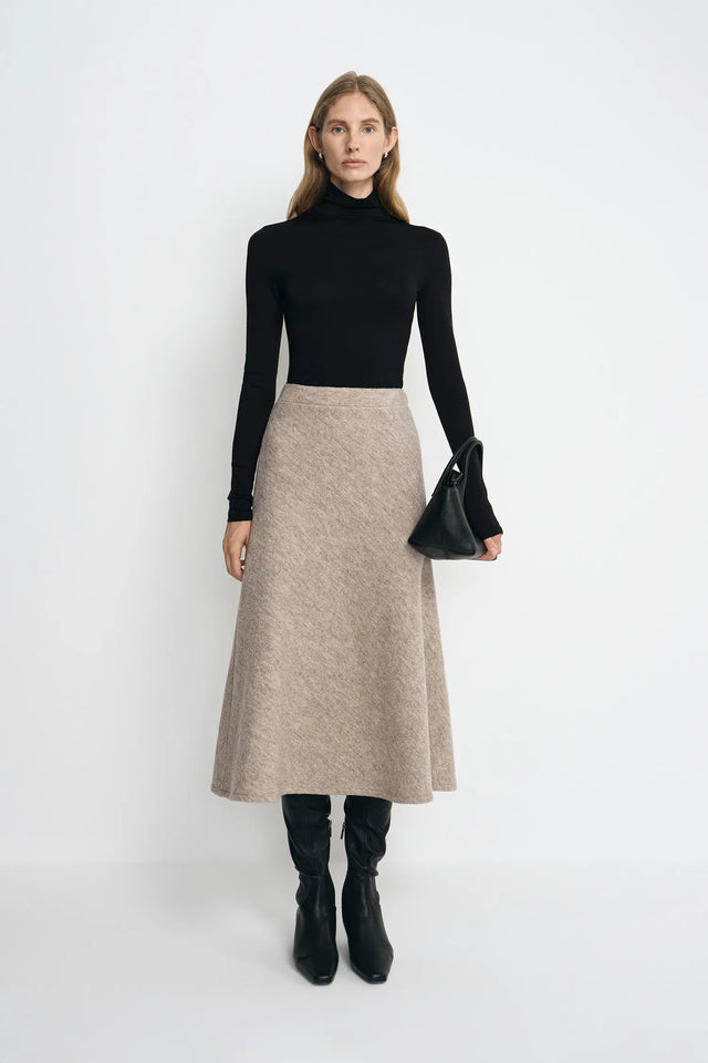 Cressida Bias-Cut Swing Skirt