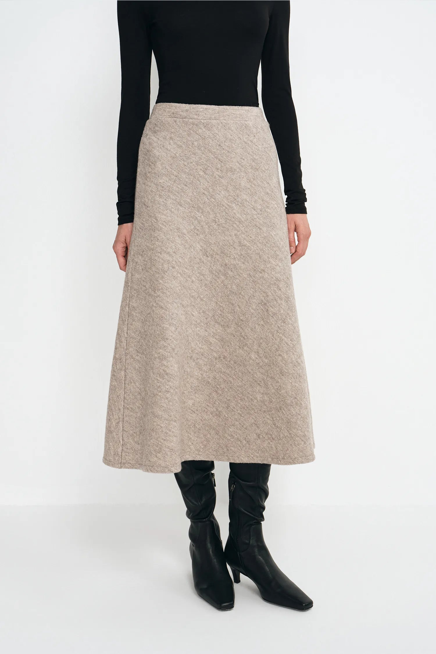 Cressida Bias-Cut Swing Skirt