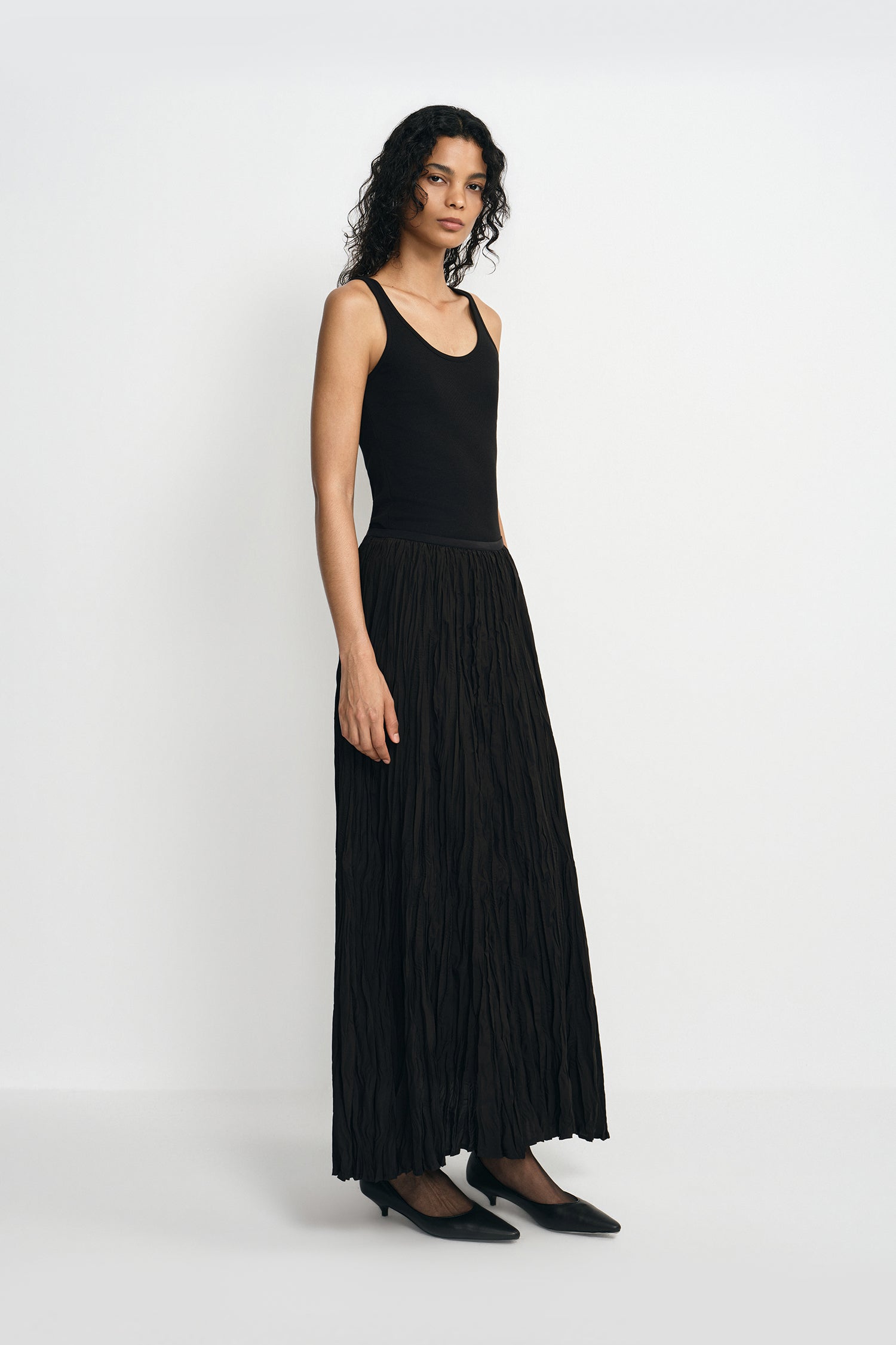 Evie Crinkled Maxi Skirt