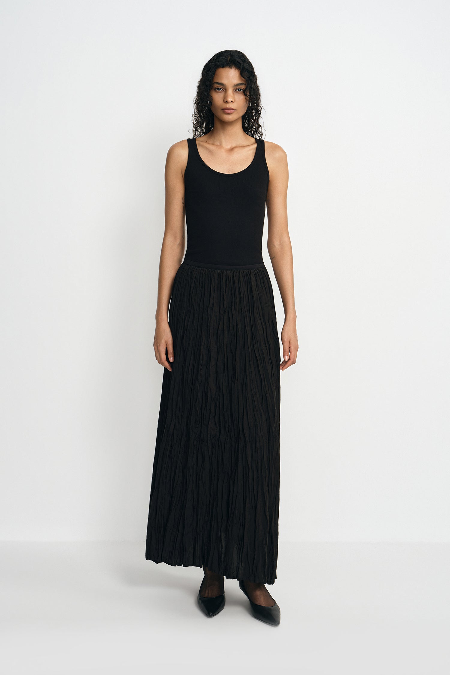 Evie Crinkled Maxi Skirt