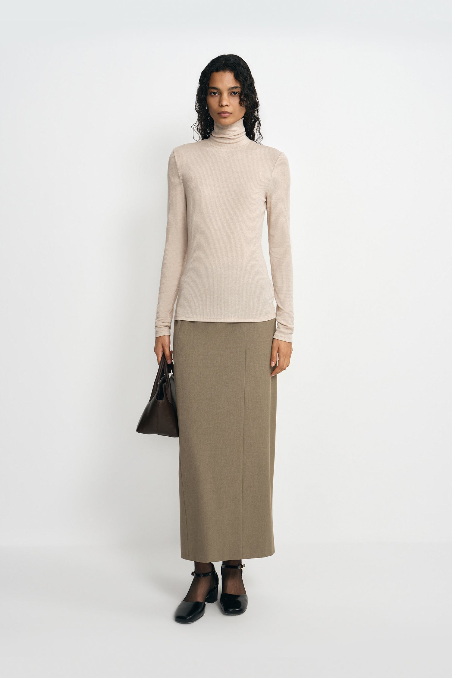 Maelis Ribbed Turtleneck Top