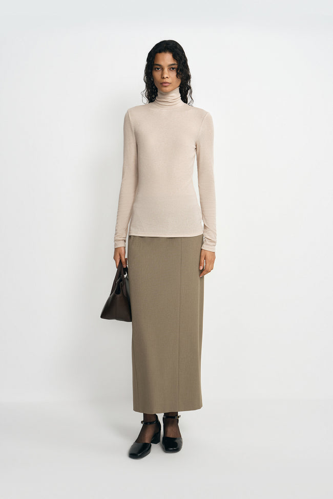Maelis Ribbed Turtleneck Top