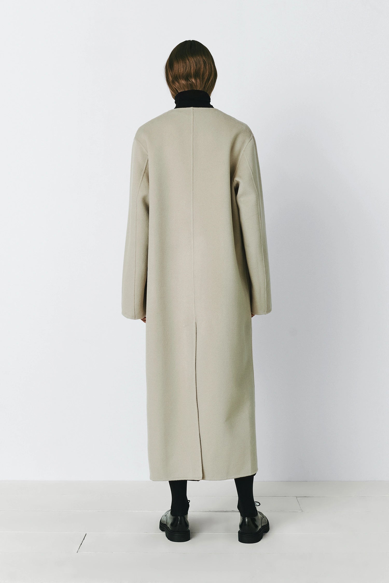 Mathé Belted Double-Faced Coat Sustained Grey