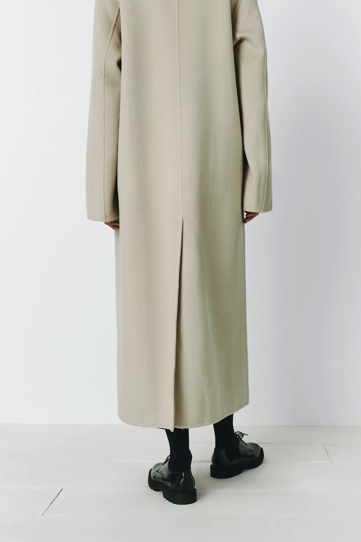 Mathé Belted Double-Faced Coat Sustained Grey