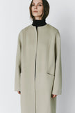 Mathé Belted Double-Faced Coat Sustained Grey