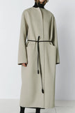 Mathé Belted Double-Faced Coat Sustained Grey