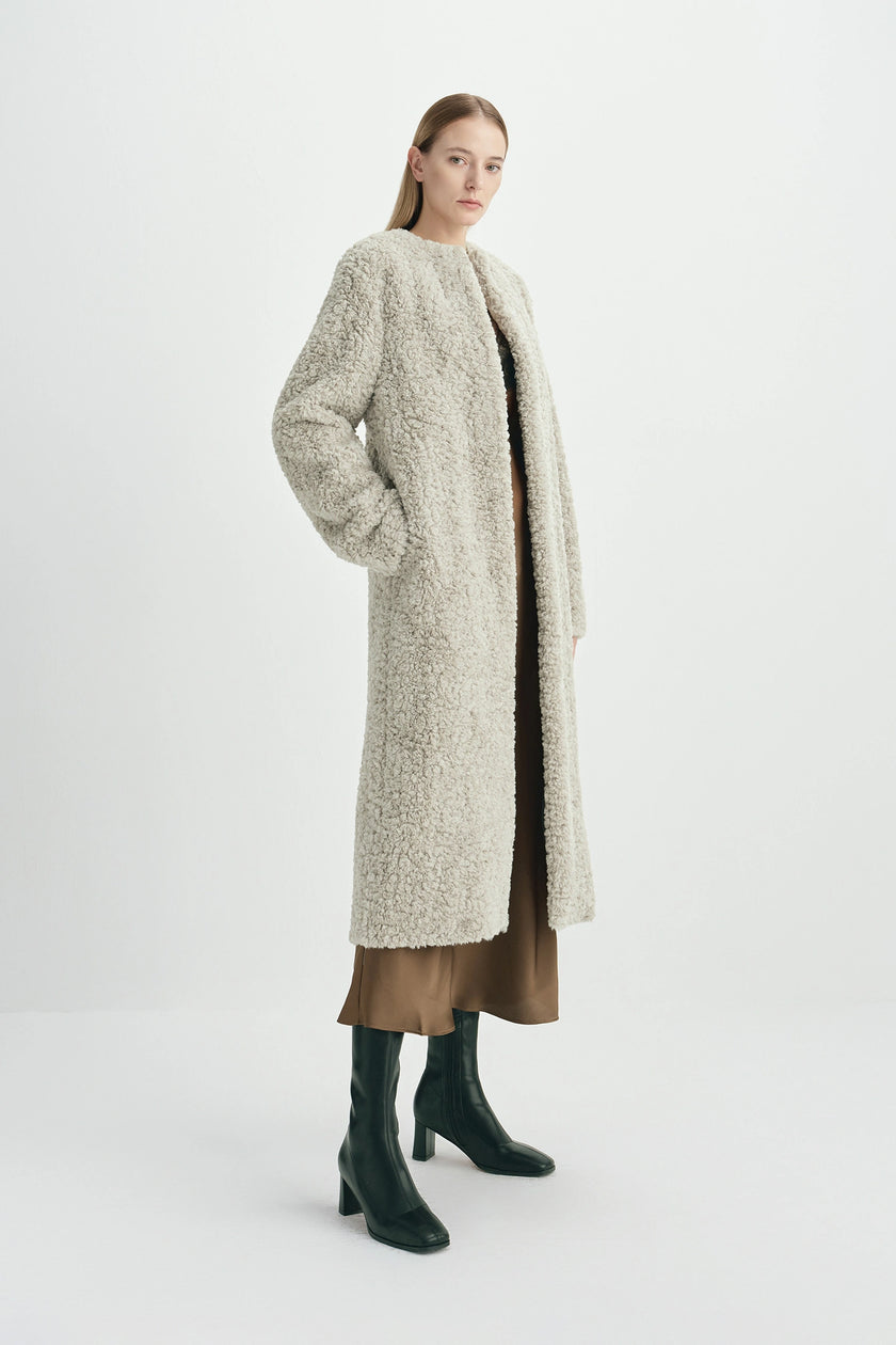 Jehanne Faux Fur Coat Taupe