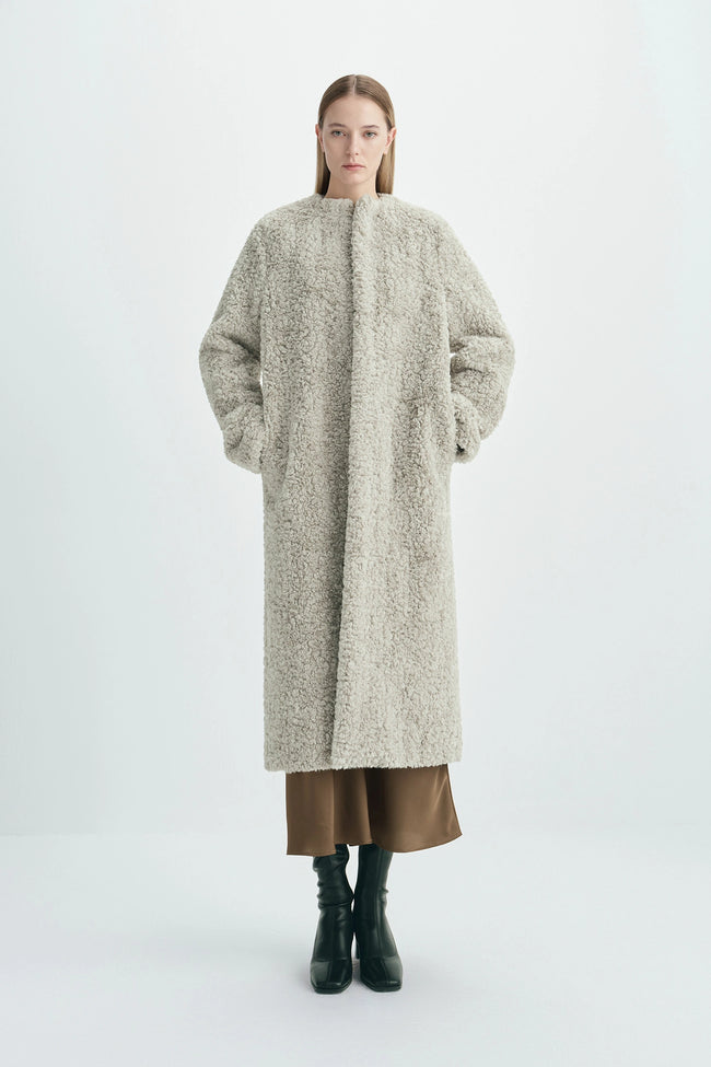Jehanne Faux Fur Coat Taupe