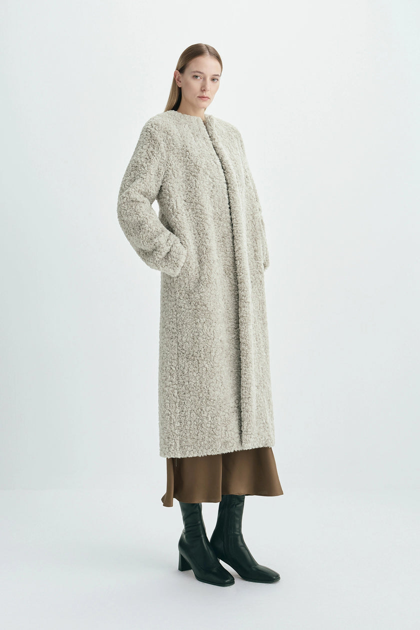 Jehanne Faux Fur Coat Taupe