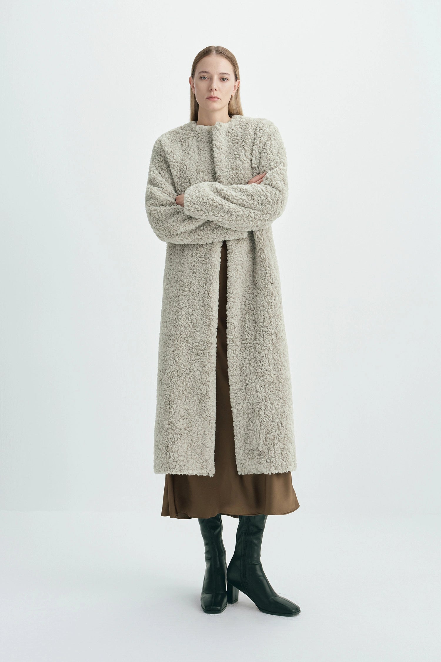 Jehanne Faux Fur Coat Taupe