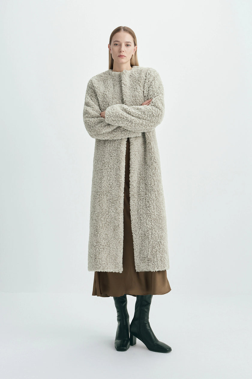 Jehanne Faux Fur Coat Taupe