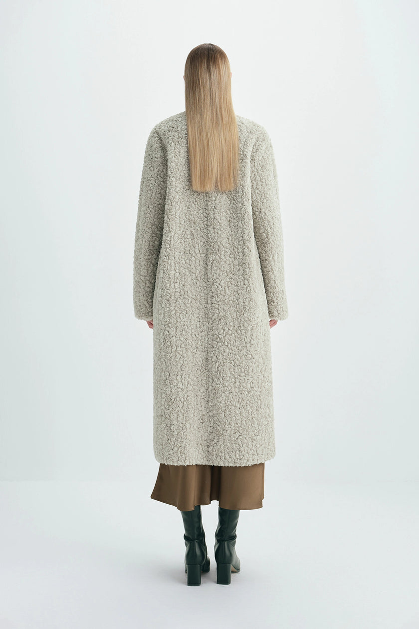 Jehanne Faux Fur Coat Taupe