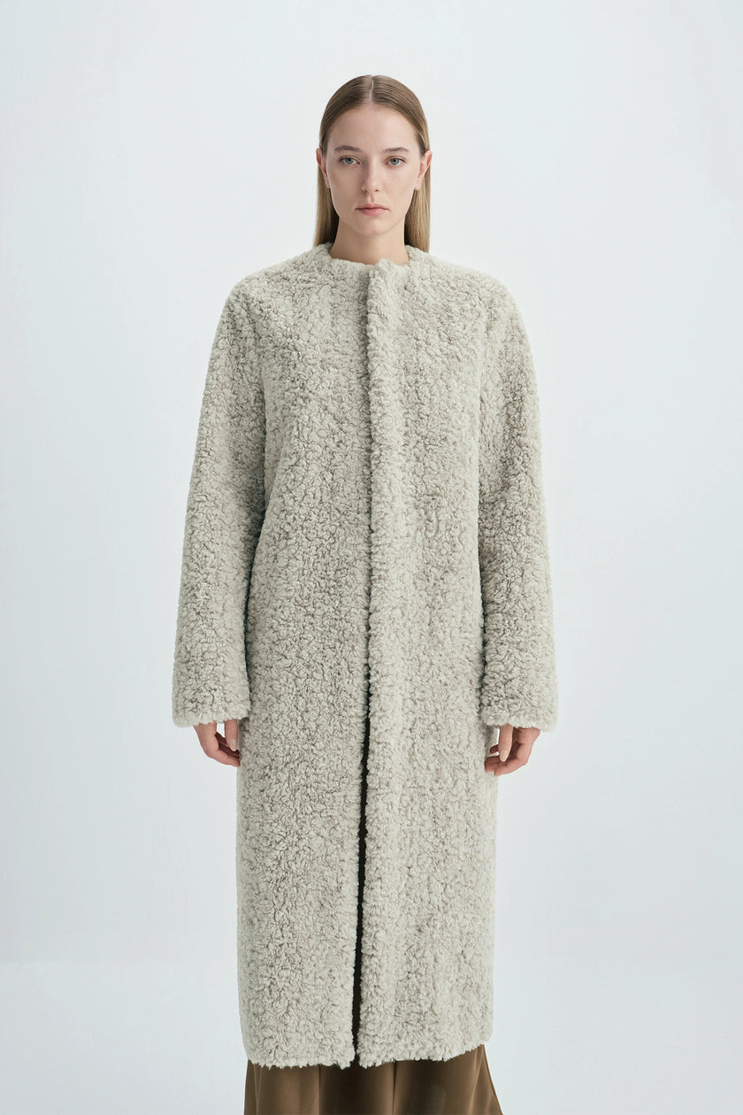 Jehanne Faux Fur Coat Taupe
