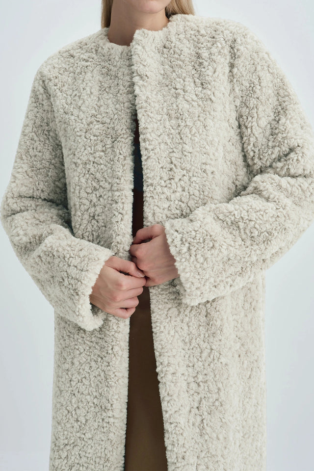 Jehanne Faux Fur Coat Taupe