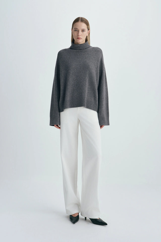 Adele Wool & Cashmere Sweater H.Grey