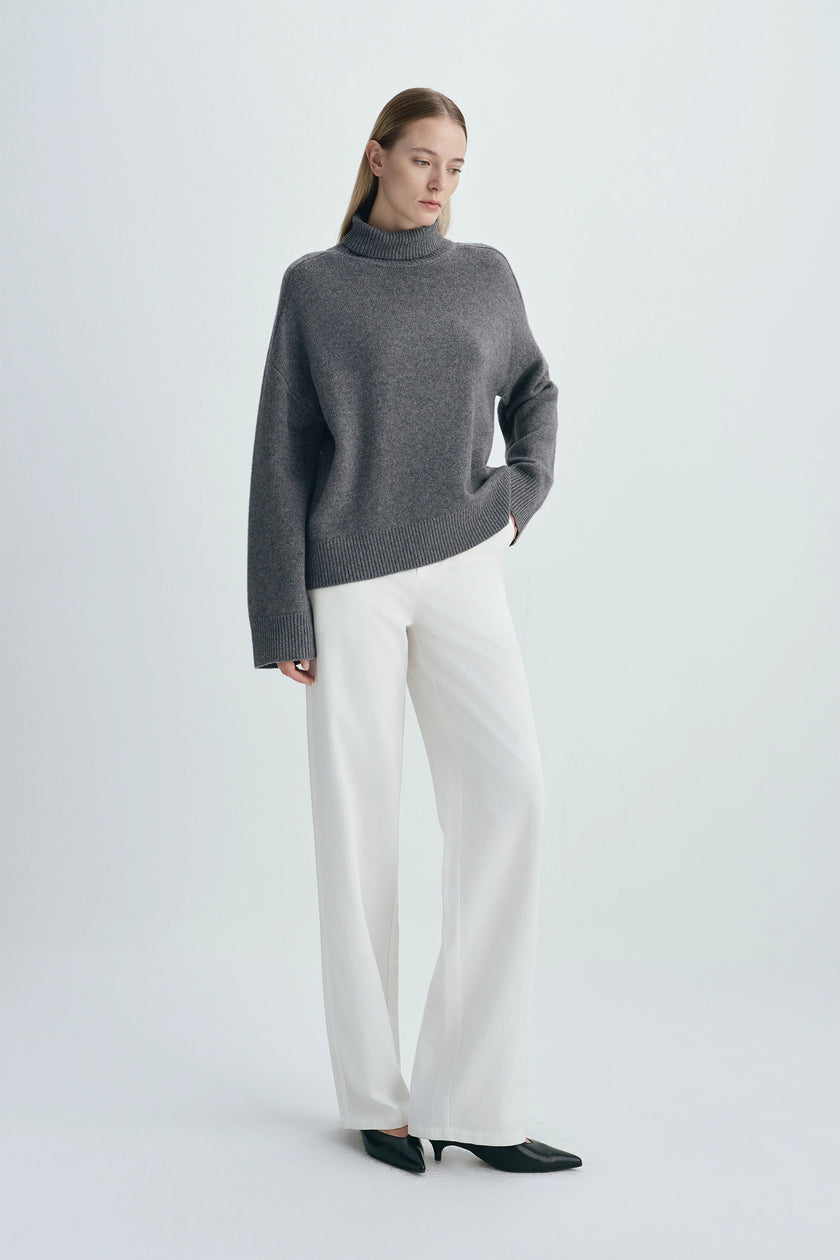 Adele Wool & Cashmere Sweater H.Grey