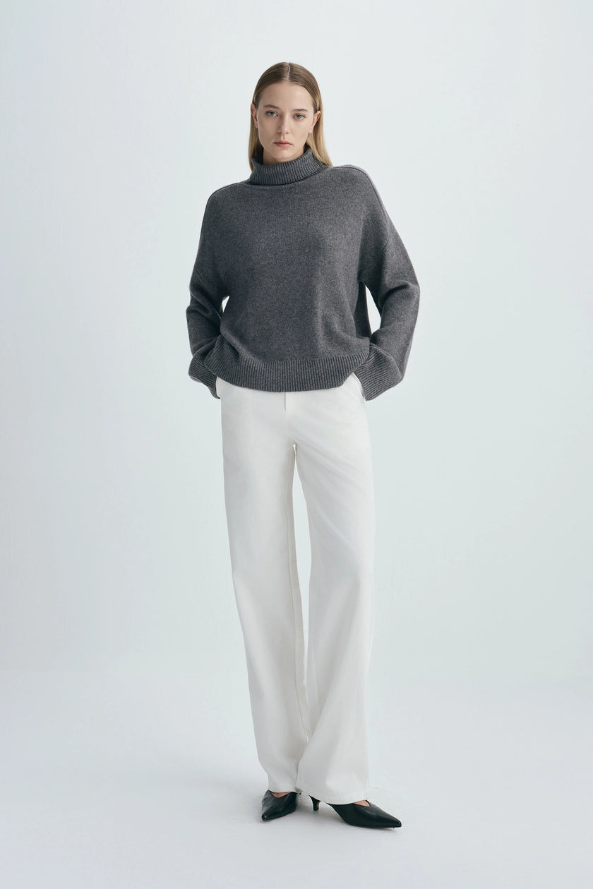 Adele Wool & Cashmere Sweater H.Grey