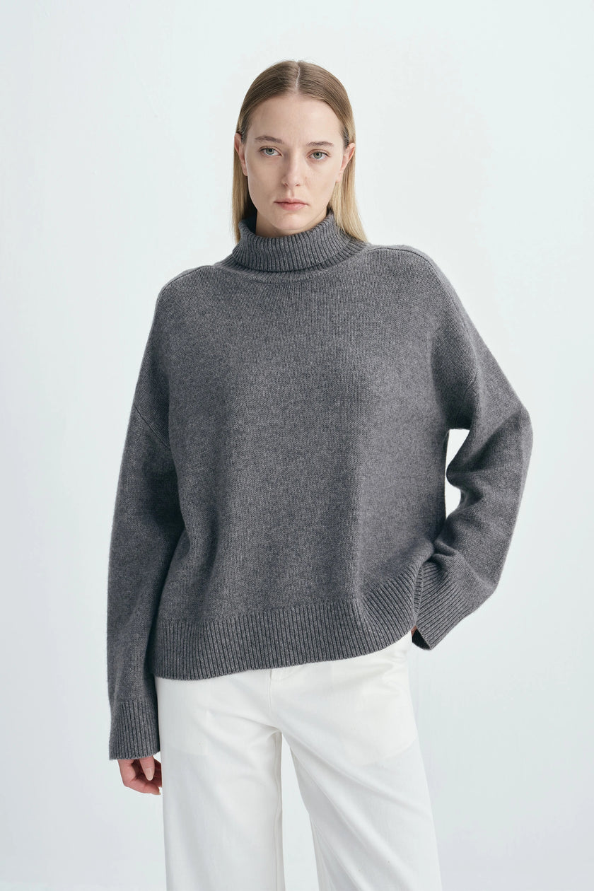Adele Wool & Cashmere Sweater H.Grey