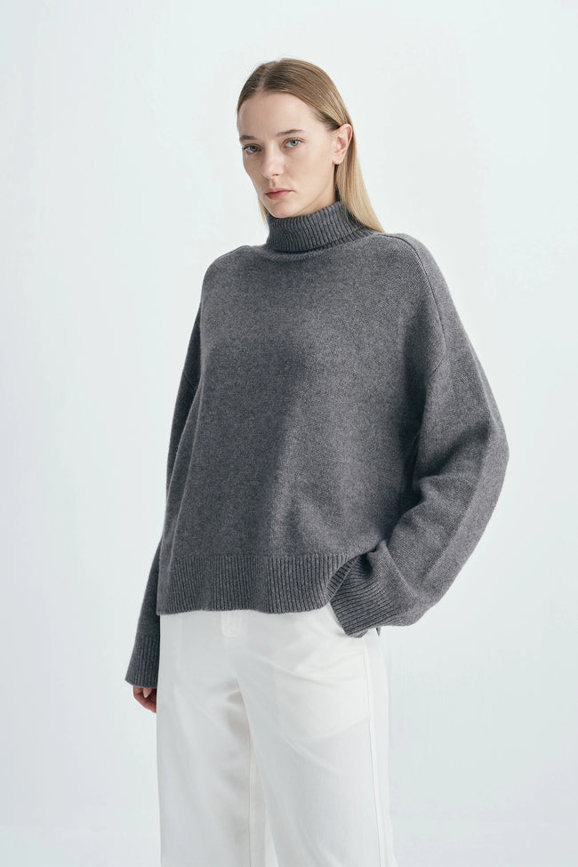 Adele Wool & Cashmere Sweater H.Grey