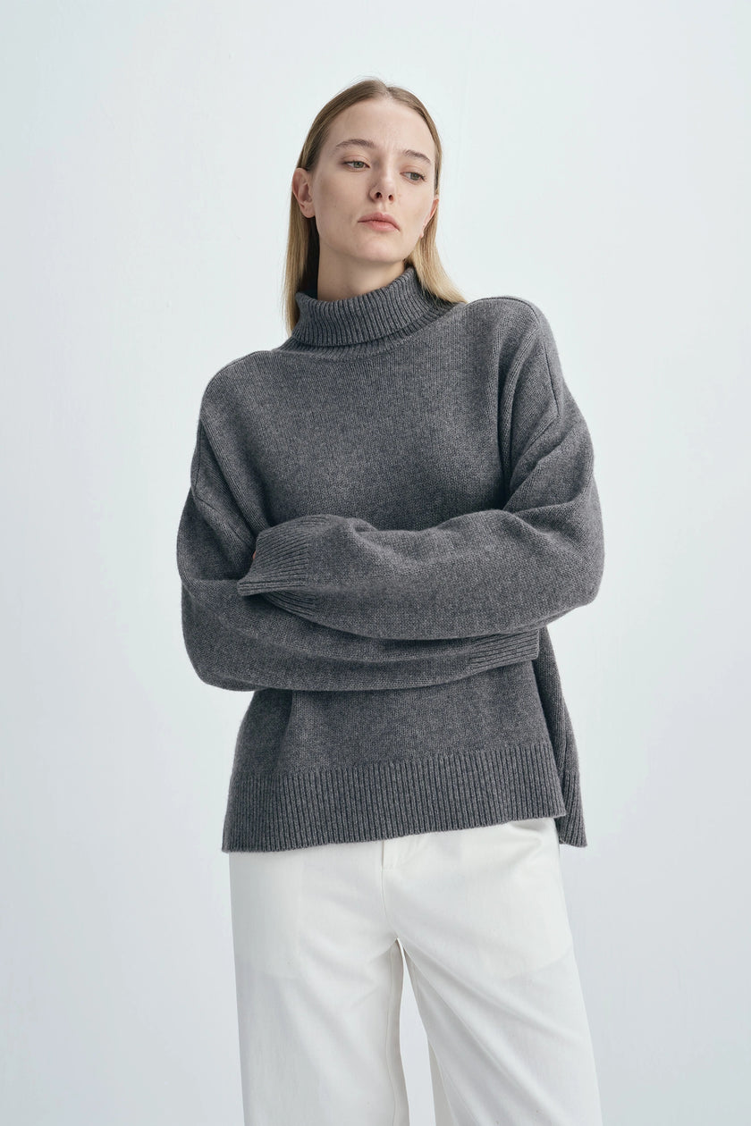 Adele Wool & Cashmere Sweater H.Grey