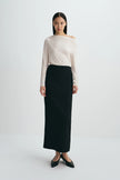 Desy Zip Slit Pencil Skirt Black