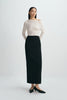 Desy Zip Slit Pencil Skirt Black