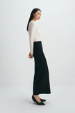 Desy Zip Slit Pencil Skirt Black