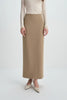 Desy Zip Slit Pencil Skirt Mocha
