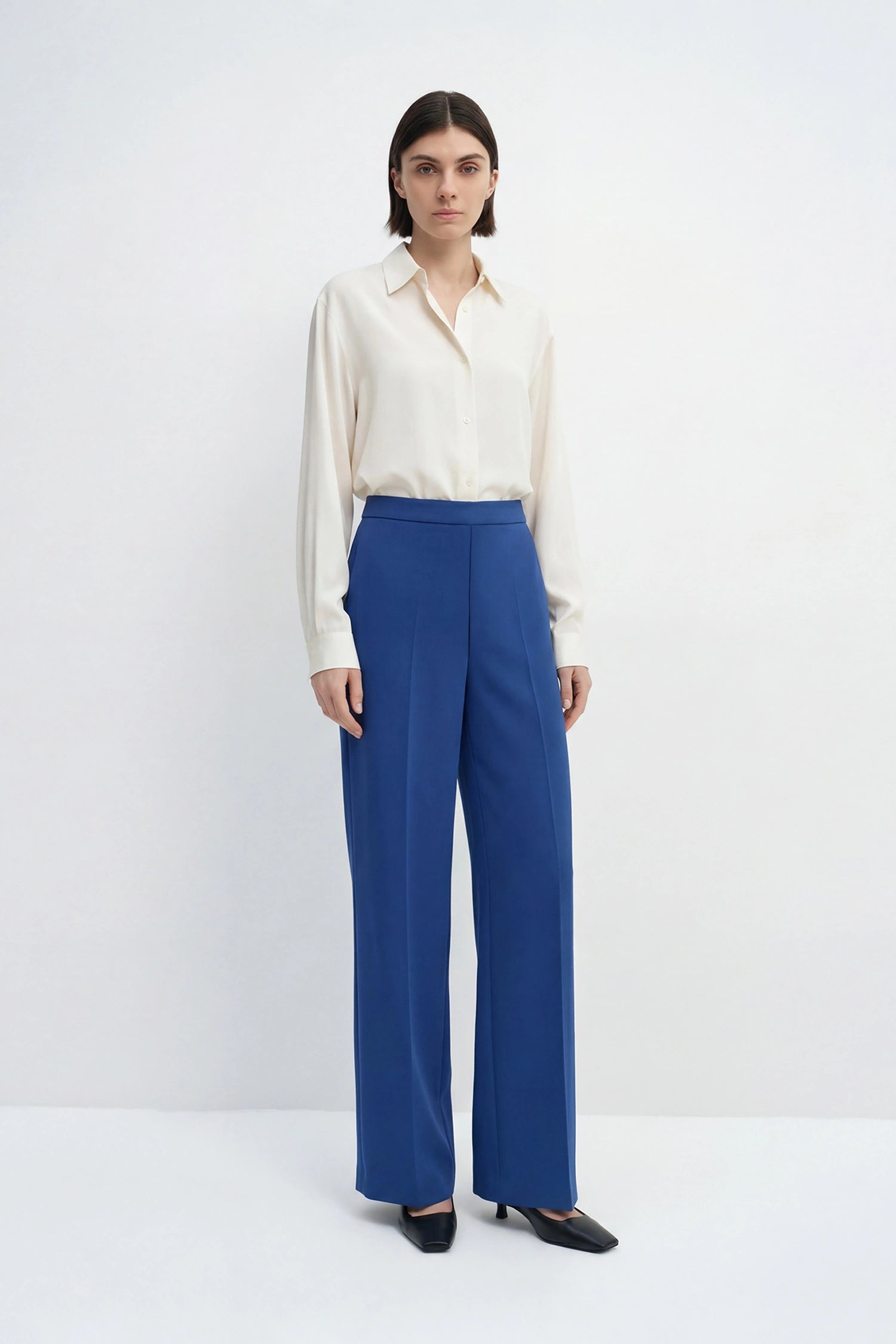 North Side Zip Wide Leg Pant-Harbour