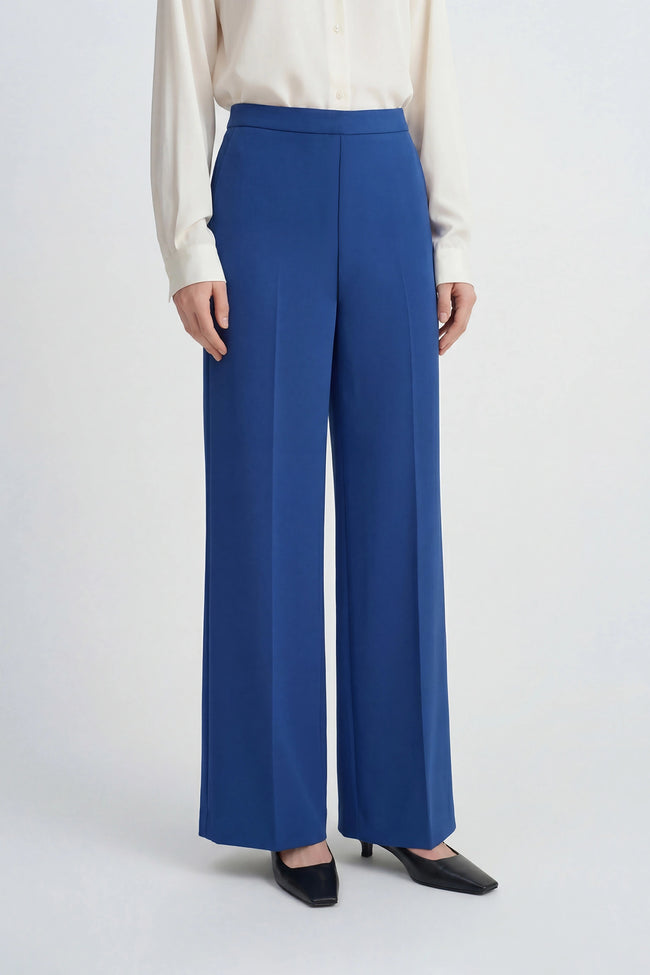 North Side Zip Wide Leg Pant-Harbour