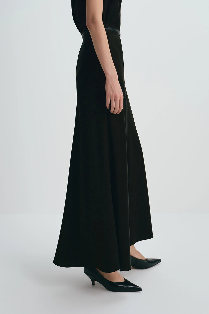 Tess Satin Skirt Black