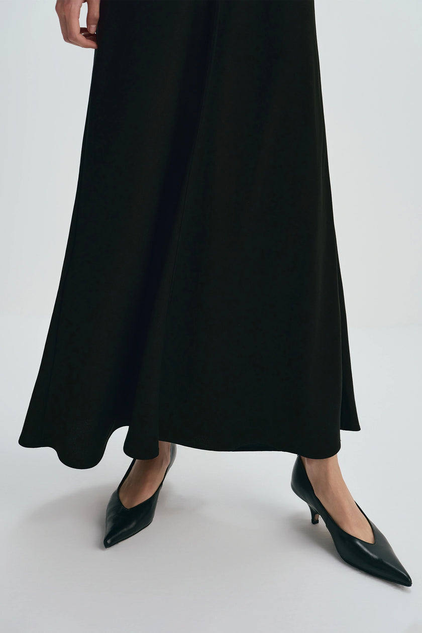 Tess Satin Skirt Black