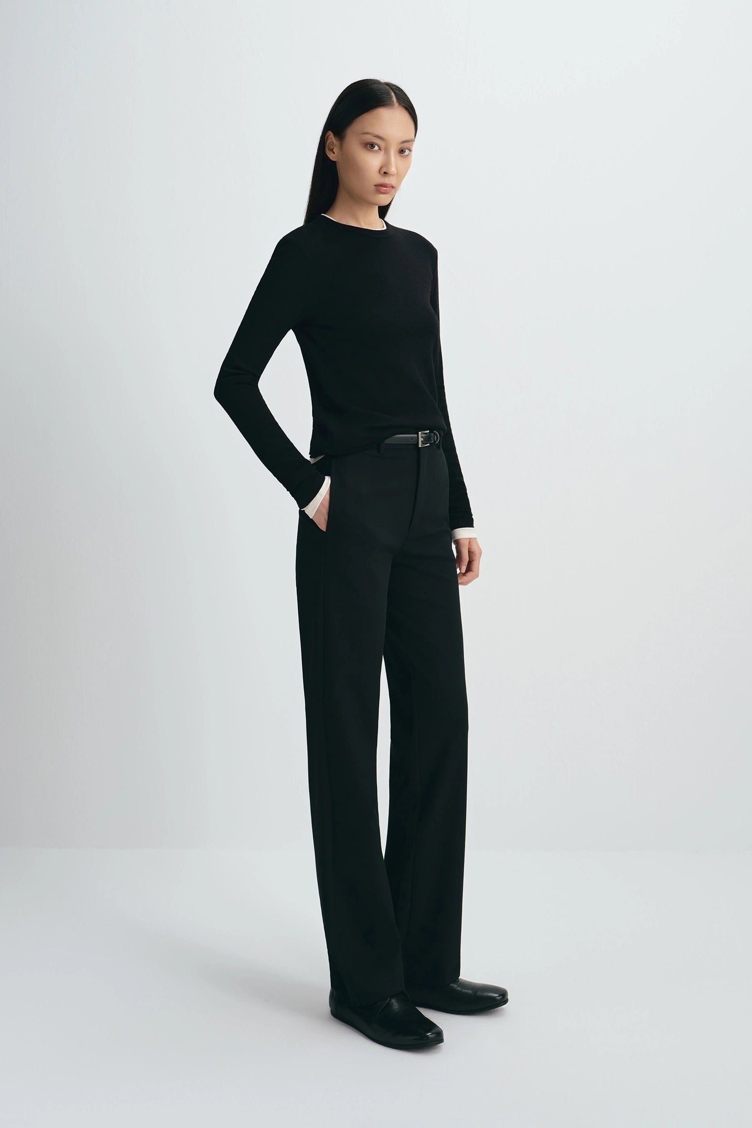 Dion Straight Leg Pant Black