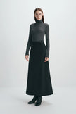 Emi Wool Blend Maxi Skirt Black